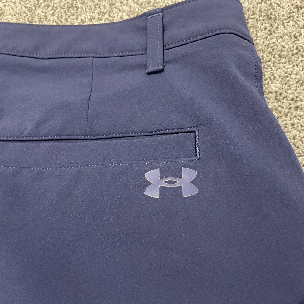 Under Armour Shorts Mens 34 Match Play Golf Elastic Waist Navy Blue Performance - Picture 5 of 7
